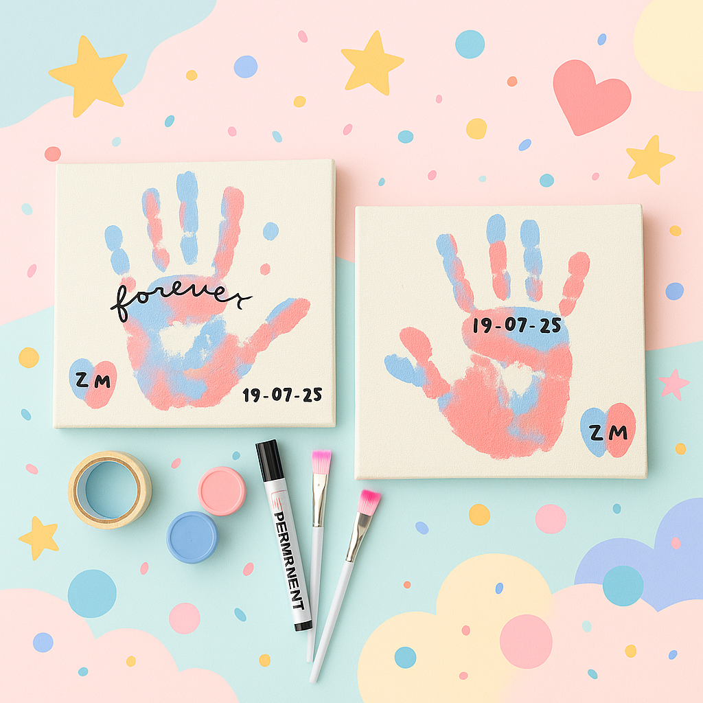 

Hand Painting Kit Canvas Paket Simple Cap Tangan Couple Paket Lengkap DIY Hadiah Untuk Pasangan Dan Sahabat