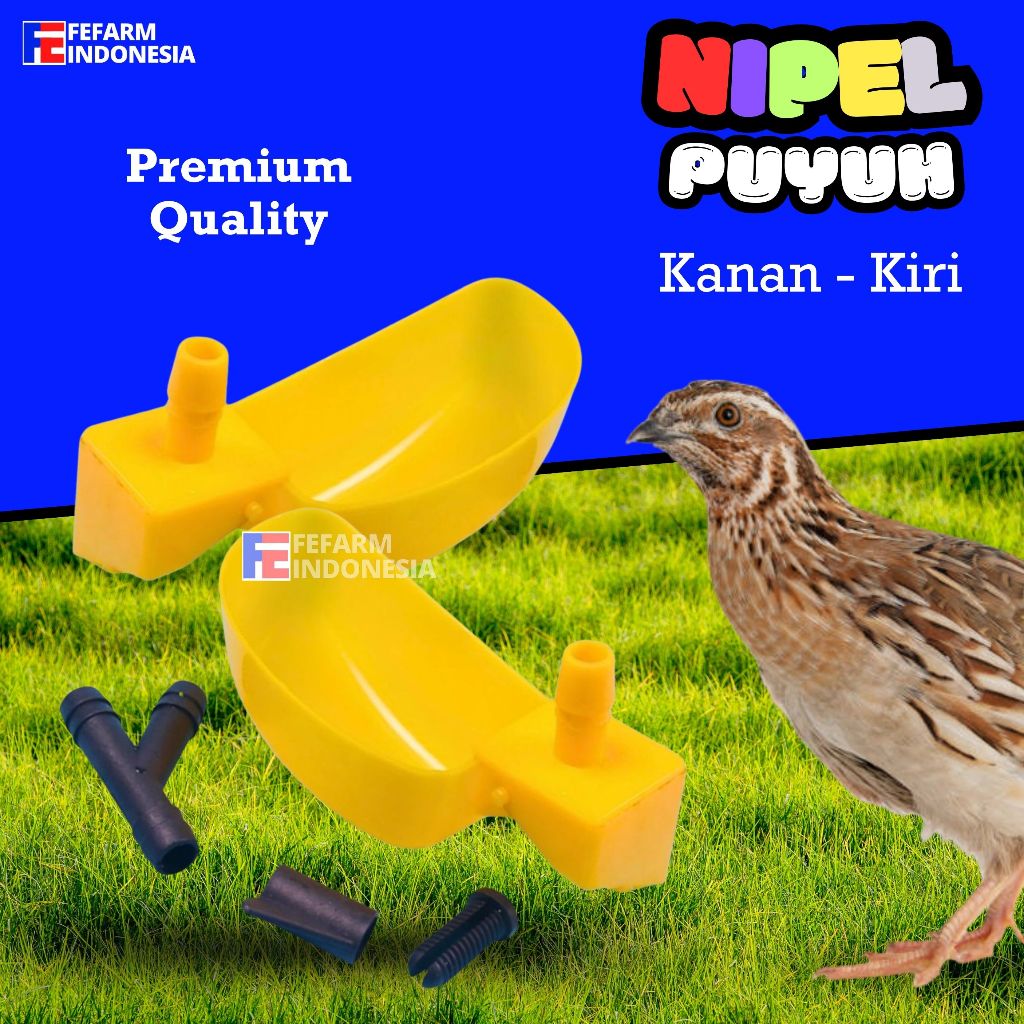 Nipel Nepel Niplle Ayam Puyuh Mangkok P1 Nipple Tempat Minum Puyuh Otomatis FEFARM