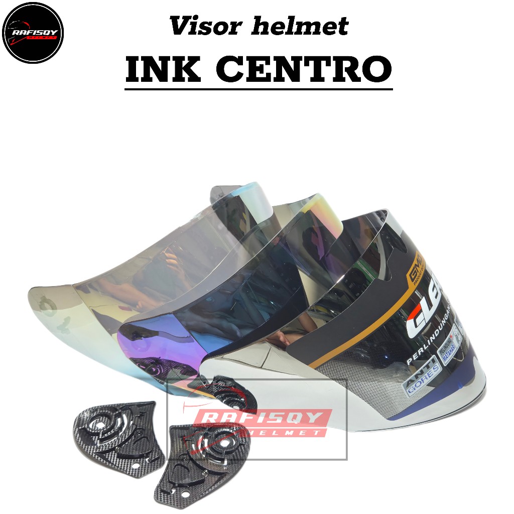 Visor helm INK CENTRO - kaca helm ink centro warna hitam bening red gold blue silver pelangi
