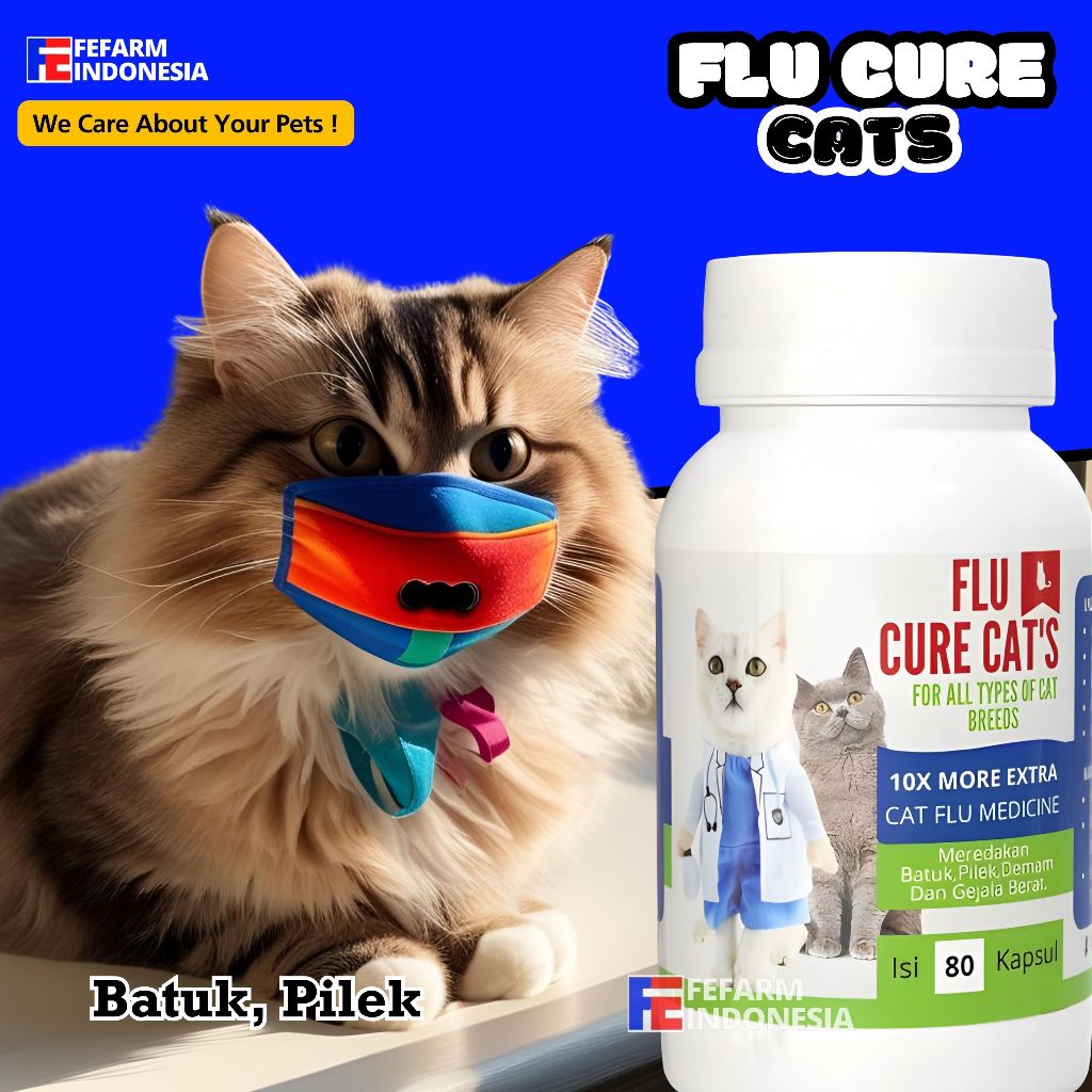OBAT FLU KUCING / PILEK | AMAN UNTUK KUCING HAMIL DAN MENYUSUI ECERAN FEFARM