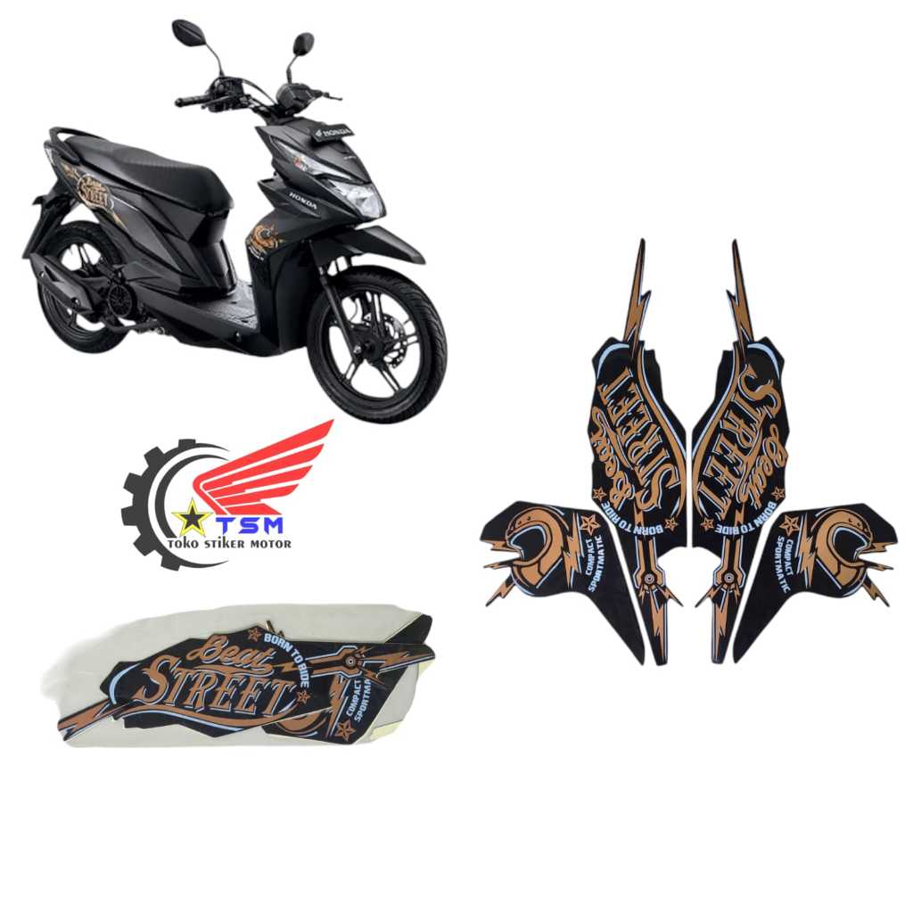 STIKER STRIPING LIS LES POLET BODY MOTOR HONDA BEAT STREET 2019 / STICKER BEAT STREET 2019