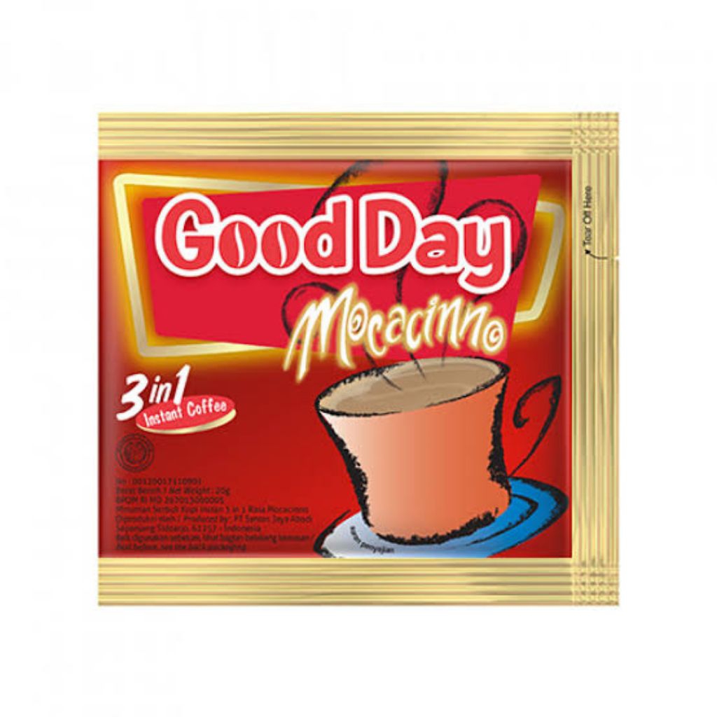 

Kopi Good Day 3 in 1 Instan Coffee Mocacinno 10 x 20gram / 1 Renceng