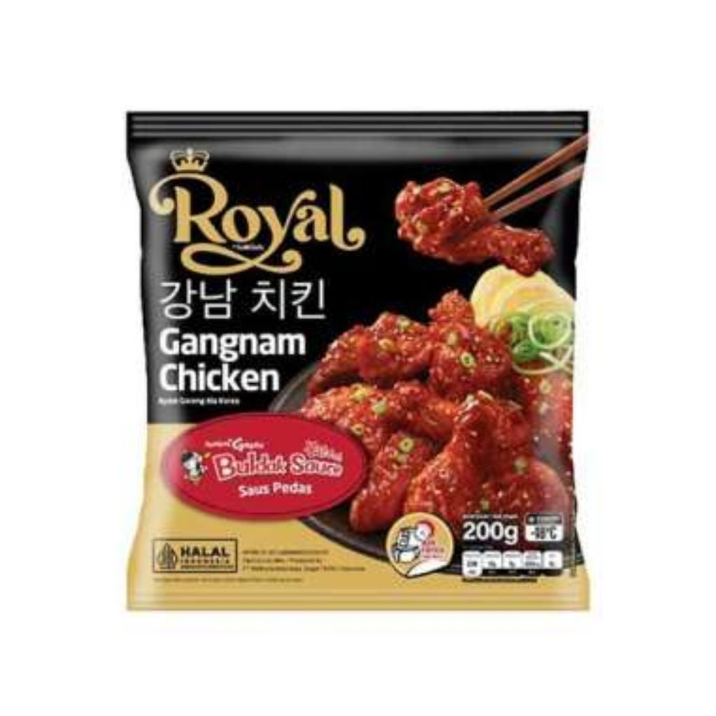

Belfoods Royal Gangnam Chicken / Spicy Chicken Wings Ala Korea / Sayap Ayam Bumbu Pedas | Berat Bersih 200gr