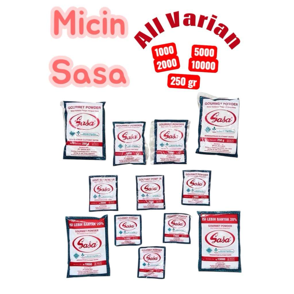 

Micin Sasa Penyedap Rasa All varian Murah dan Terlaris no 1