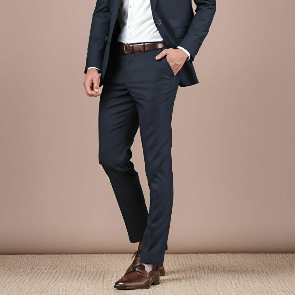 CELANA KANTOR FORMAL PRIA SLIMFIT BAHAN DASAR KAIN WOL