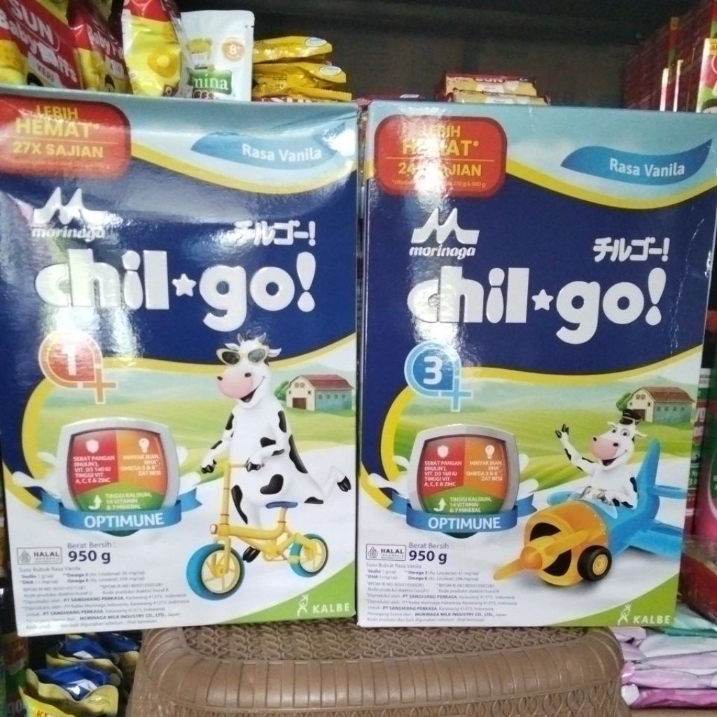 

Morinaga chilgo vanila tahap1 & tahap3 950gram