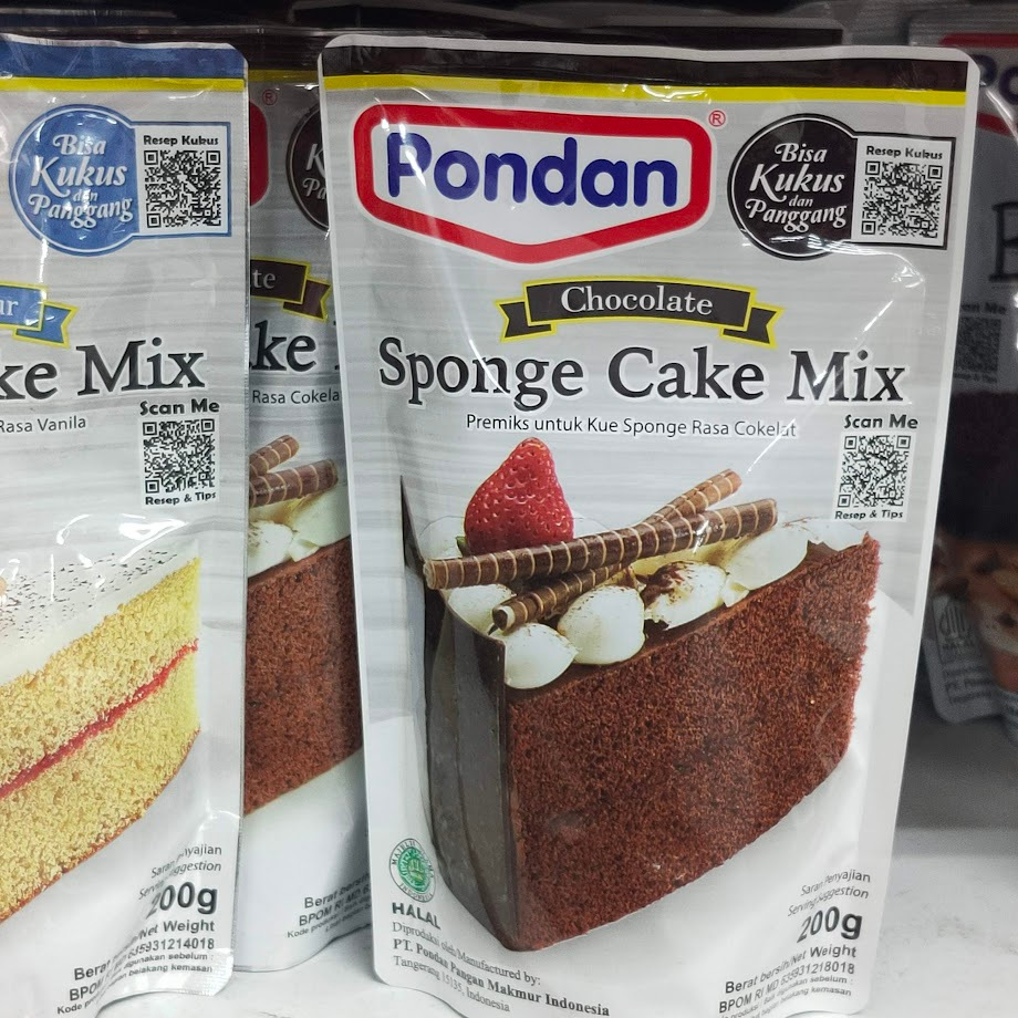 

PONDAN Sponge Cake Mix rasa Coklat 200gr