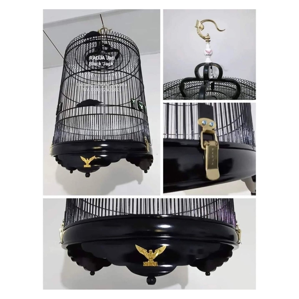 Sangkar Murai RADJA Black Jack No.2 + Fullset Kerodong + Free Pallet Kayu