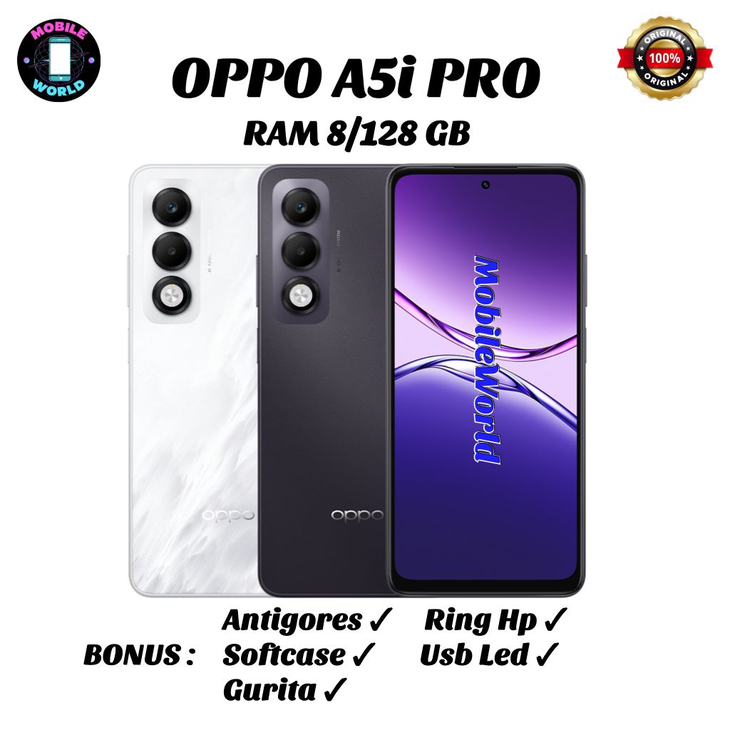 OPPO A5i PRO RAM 8/128 GB GARANSI RESMI OPPO | SEGEL BNIB
