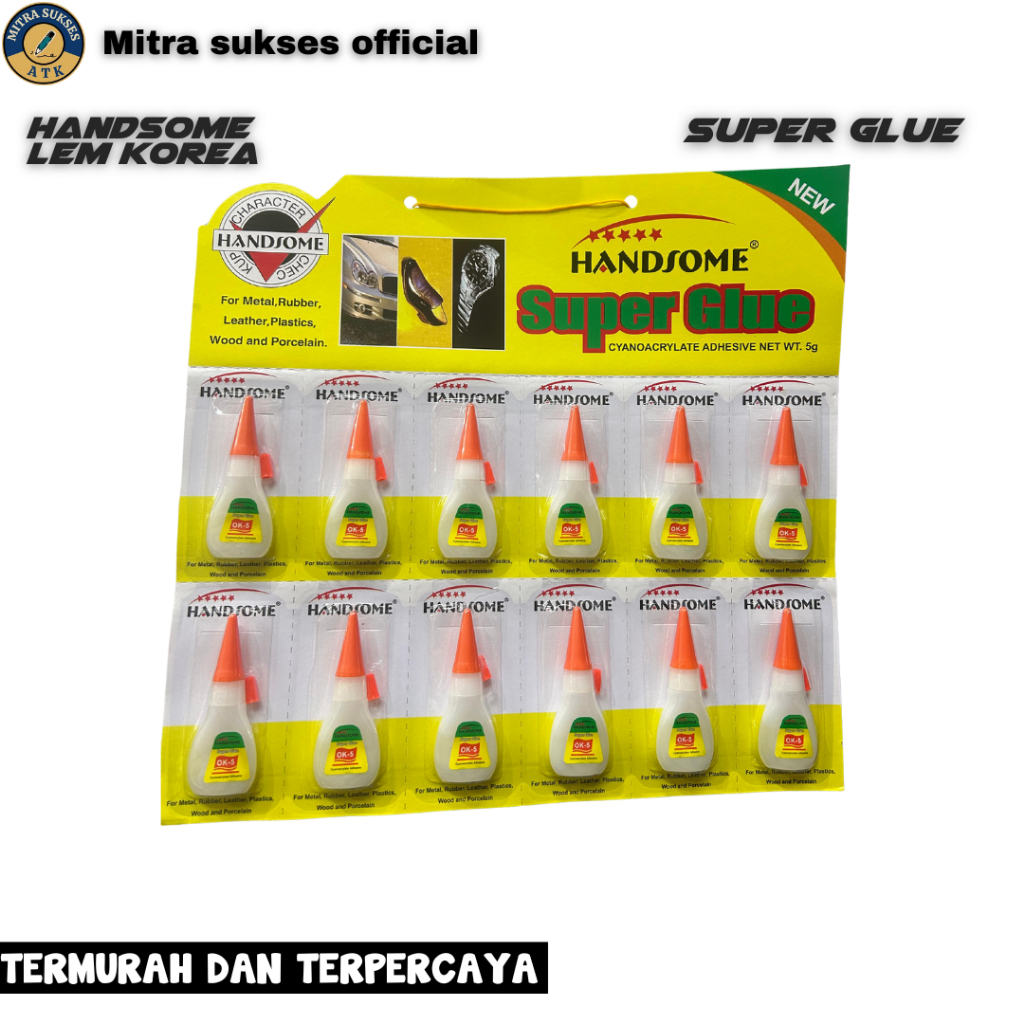 

Lem Korea Lembaran Handsome Harga 1 Renteng / Renceng (12Pcs)