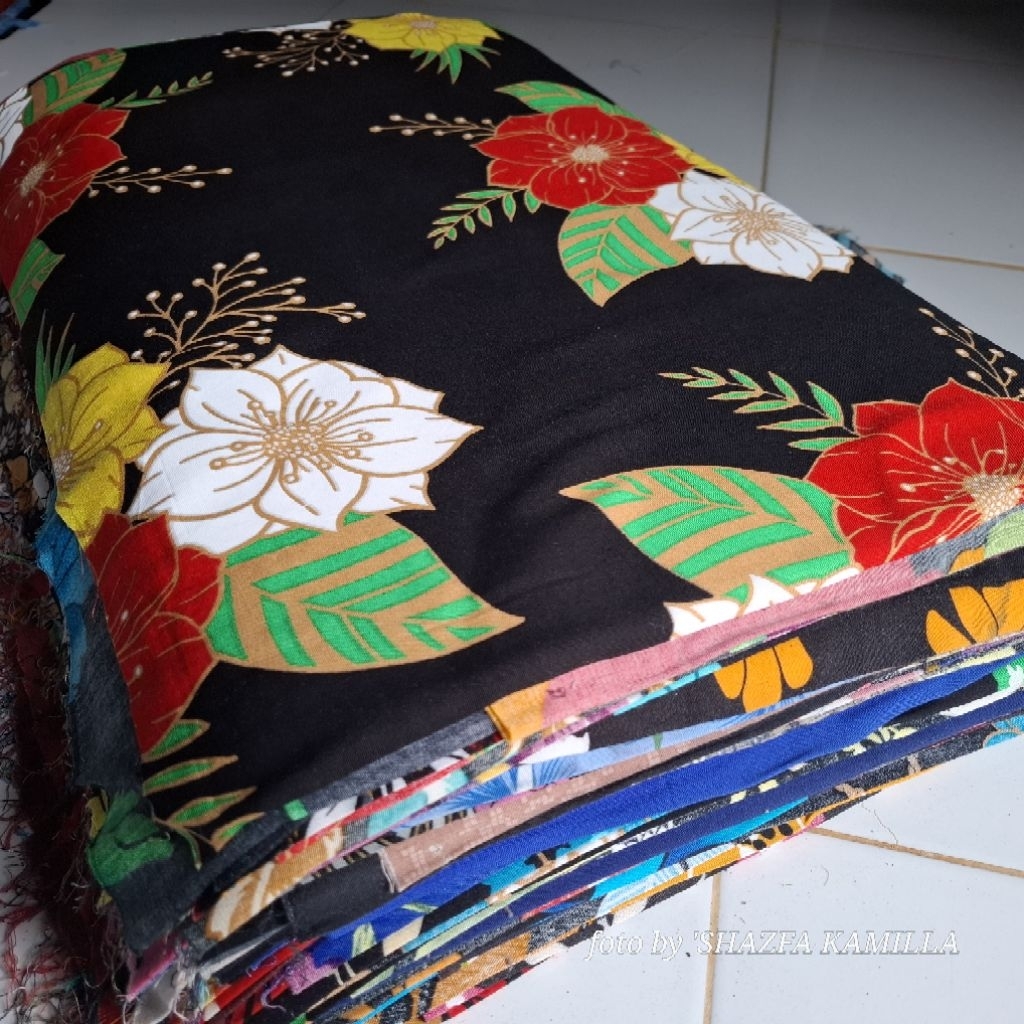 Kain Rayon Premium Kiloan | bahan kain katun rayon premium kiloan mix motif