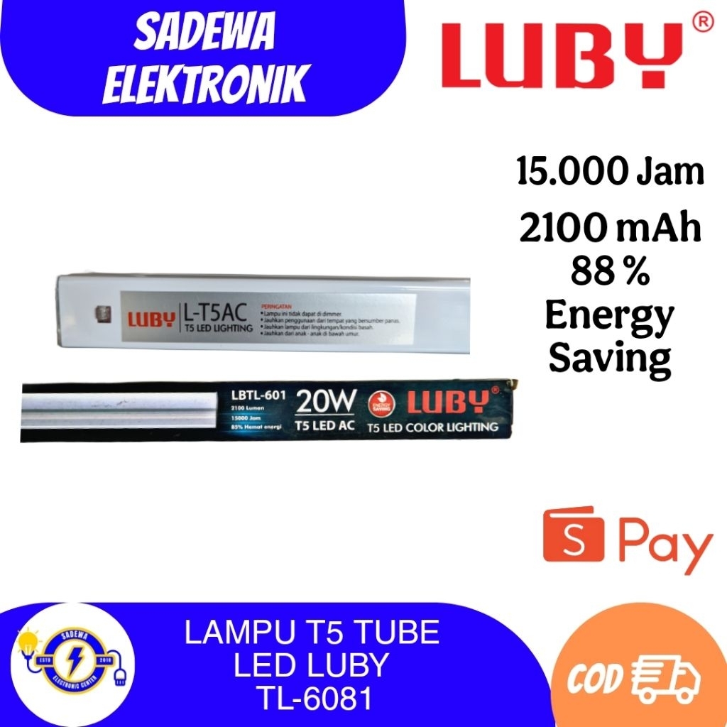 LAMPU LUBY LED T5 PANJANG LUBY 20 WATT