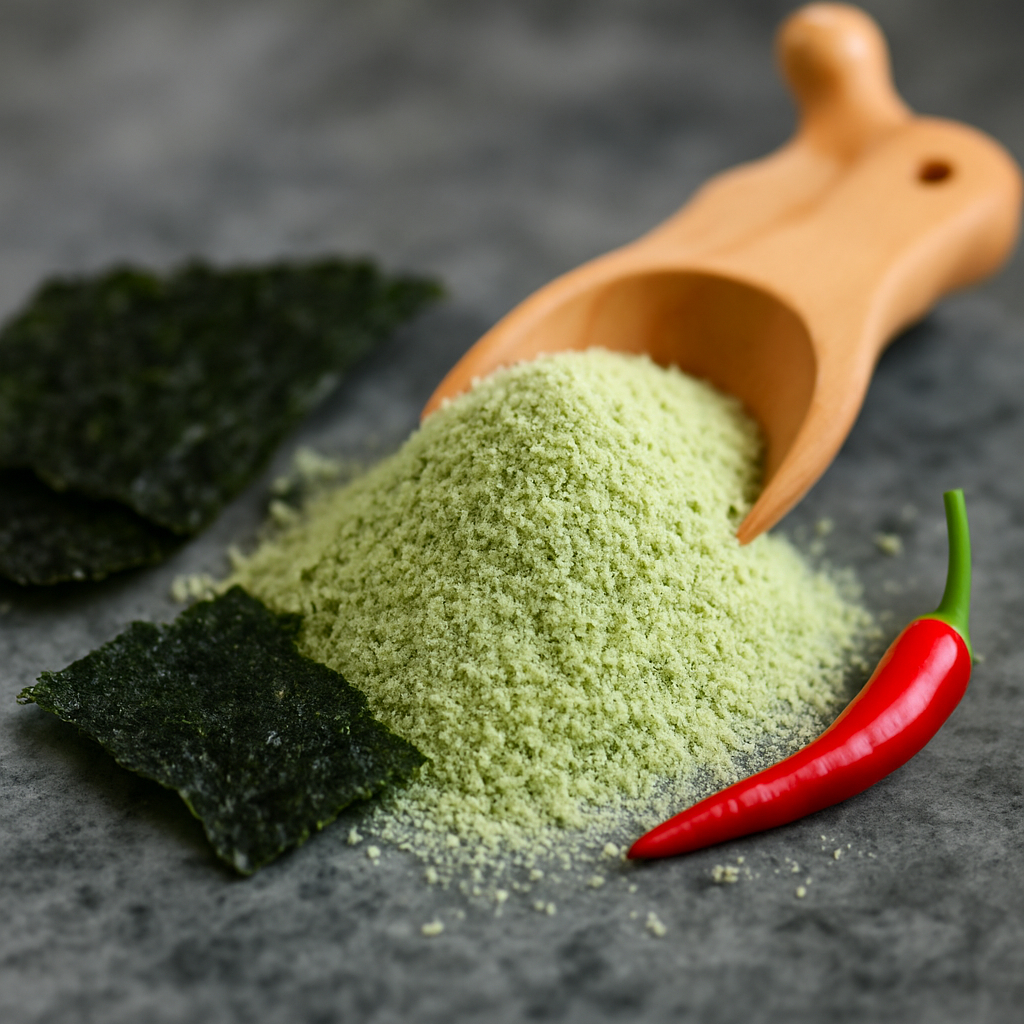 

Bubuk Tabur Rasa rumput laut Pedas Non MSG 1Kg Bumbu Serbaguna Halal Spicy Seaweed Seasoning Powder