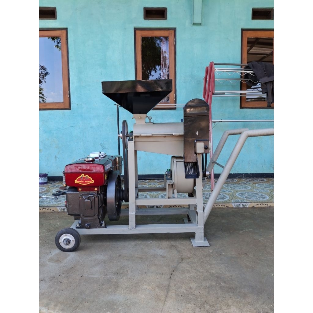 Huller Kopi Kering mesin penggerak diesel 8pk