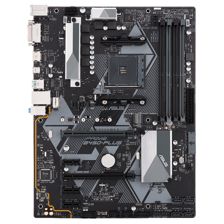 MOTHERBOARD ASUS PRIME B450-PLUS ARGB AM4 DDR4 SUPPORT RYZEN 1000-5000 SERIES