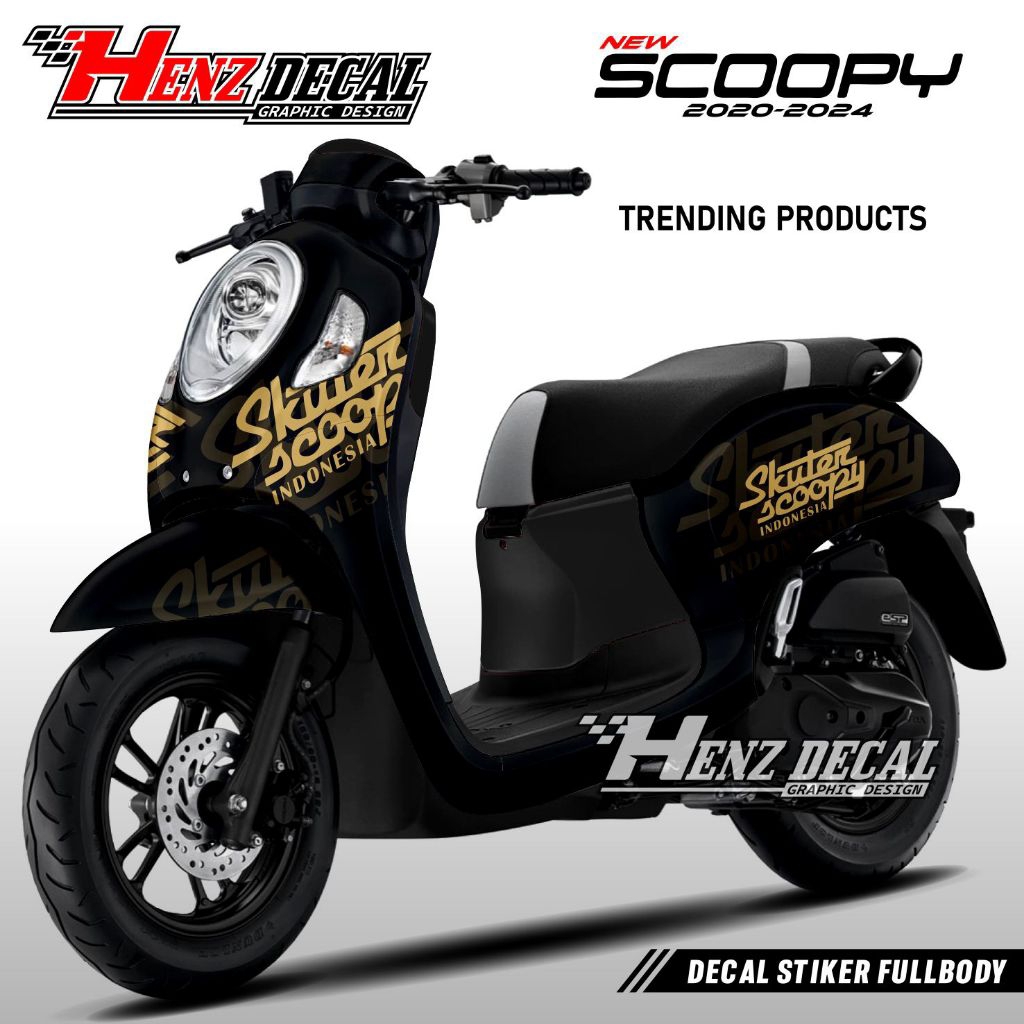 TERBARU Decal New Scoopy 2020 - 2024 // Stiker Decal Scoopy Fullbody // Variasi Simple Hz..02 Suppor