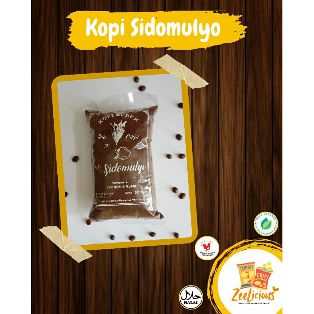 

[Oleh-oleh khas Malang-Batu] Kopi Merk Sidomulyo || Kopi Robusta Bubuk berat 250 gr