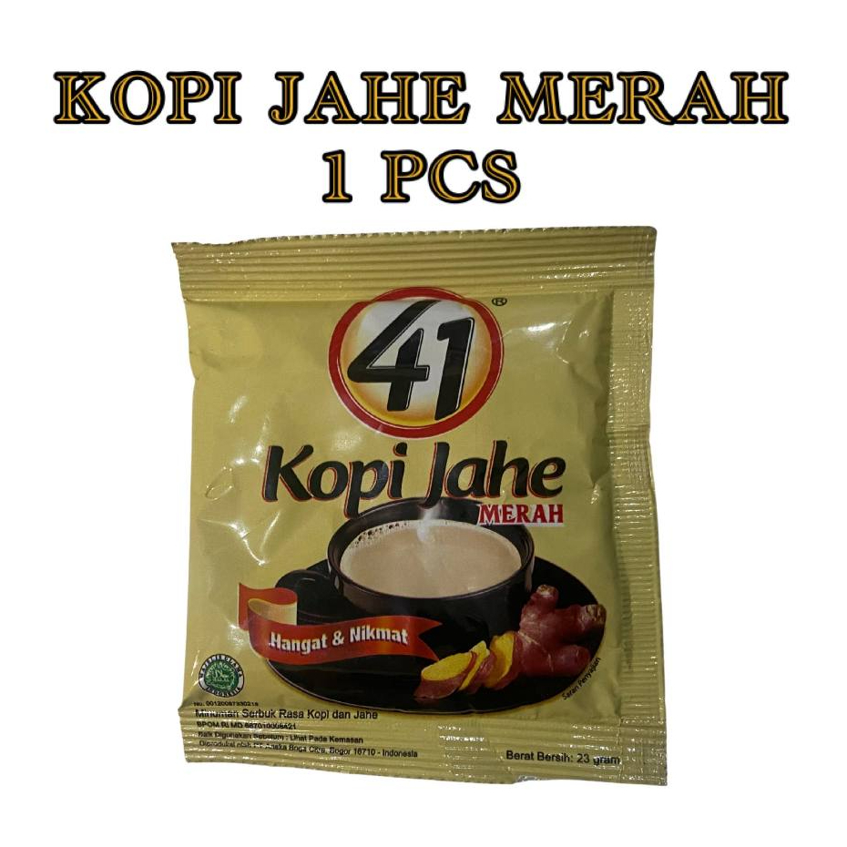 

Minuman Kopi Jahe Merah 41 herbal 1 Sachet (Menghangatkan badan stamina)