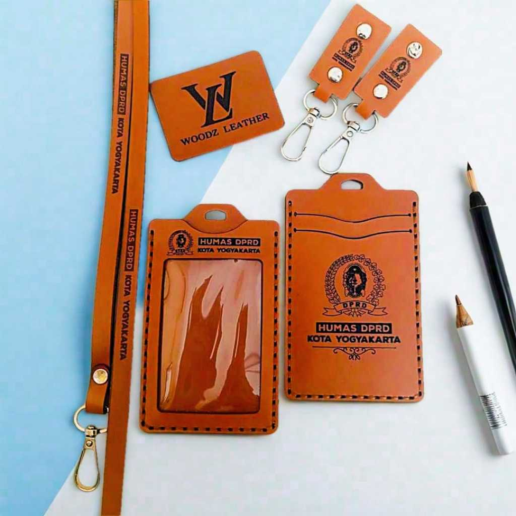 

ID CARD KULIT NAME TAG HOLDER ASLI 100% KULIT | FREE GRAFIR LOGO + NAMA