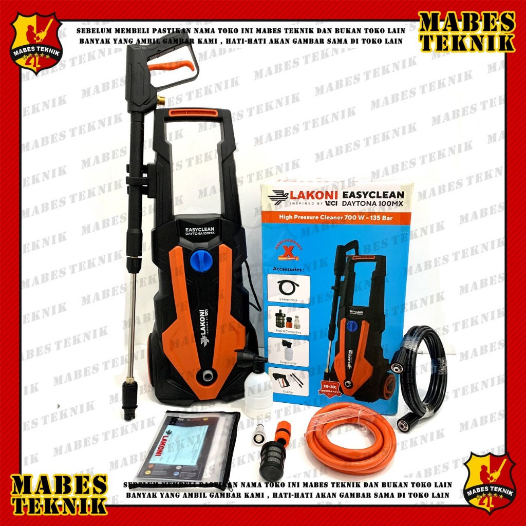 LAKONI DAYTONA 100 - MESIN CUCI MOBIL MOTOR - JET CLEANER CUCI AC - 700W
