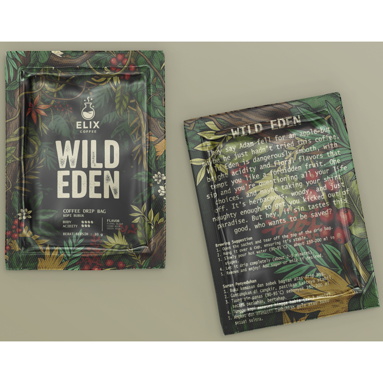 

Drip Bag Kopi Gayo Arabica Premium – Wild Eden by Elix Coffee – Tanpa Ampas, 100% Asli Gayo