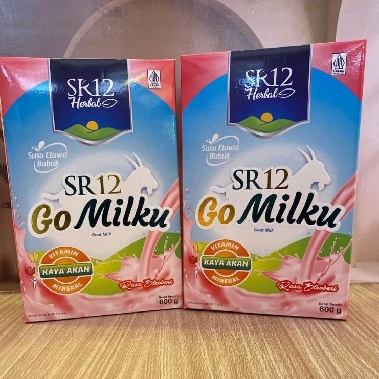 

GO MILKU 600 gr strobery sr12 susu kambing etawa premium halal/ BPOM//ttinggi kalsium aman untuk ibu hamil