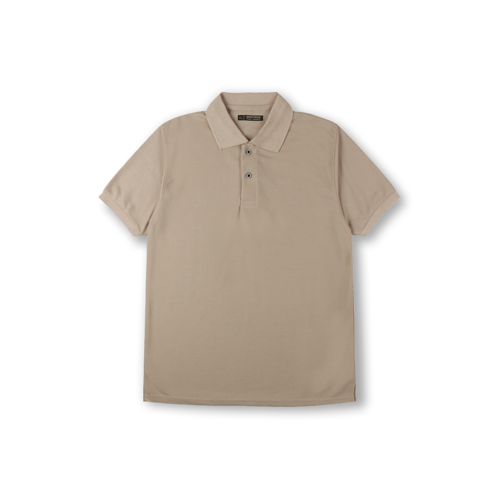 ONSTRIKE -Polo Shirt Formal Lengan Pendek Pria Coklat Susu