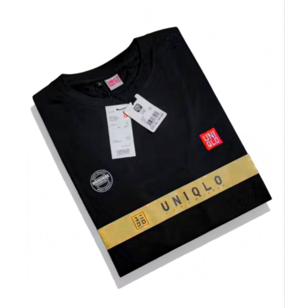 KAOS UNIQLO | PRIA WANITA | BORDIR TIMBUL