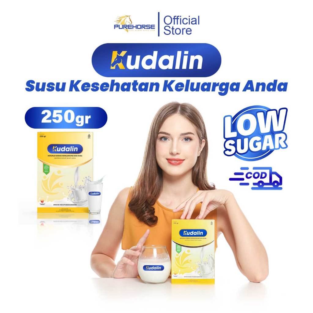 

Kudalin Susu Kuda Liar Untuk Stroke Rasa Original Kemasan 250 Gram Paket 1 Box
