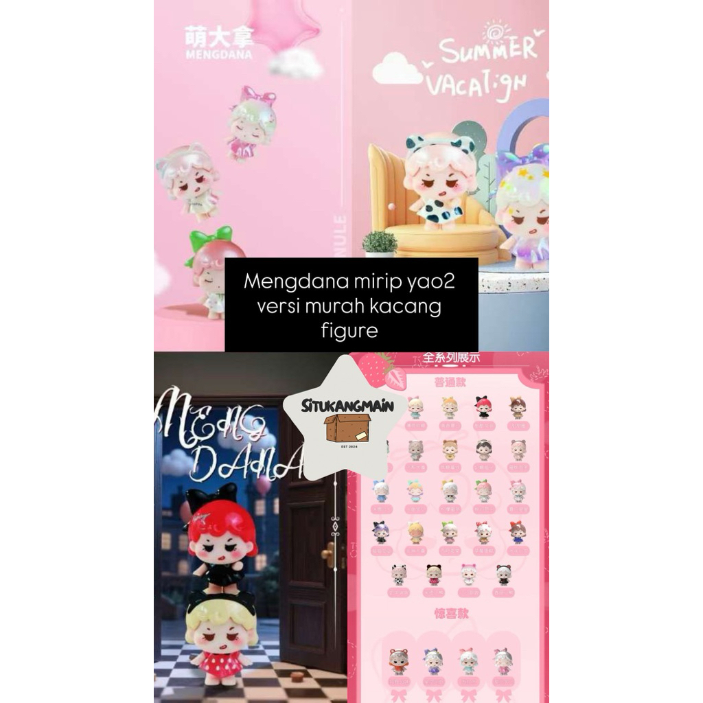 Pre order mengdana figur kacang mirip yaoyao