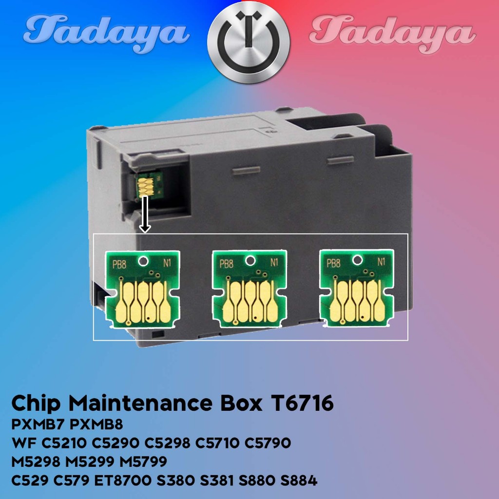 Chip Reset Maintenance Box T6716 PXMB8 6716 / T6715 PXMB7 6715 Cartridge Cip Reset Waste Ink Tank Ca