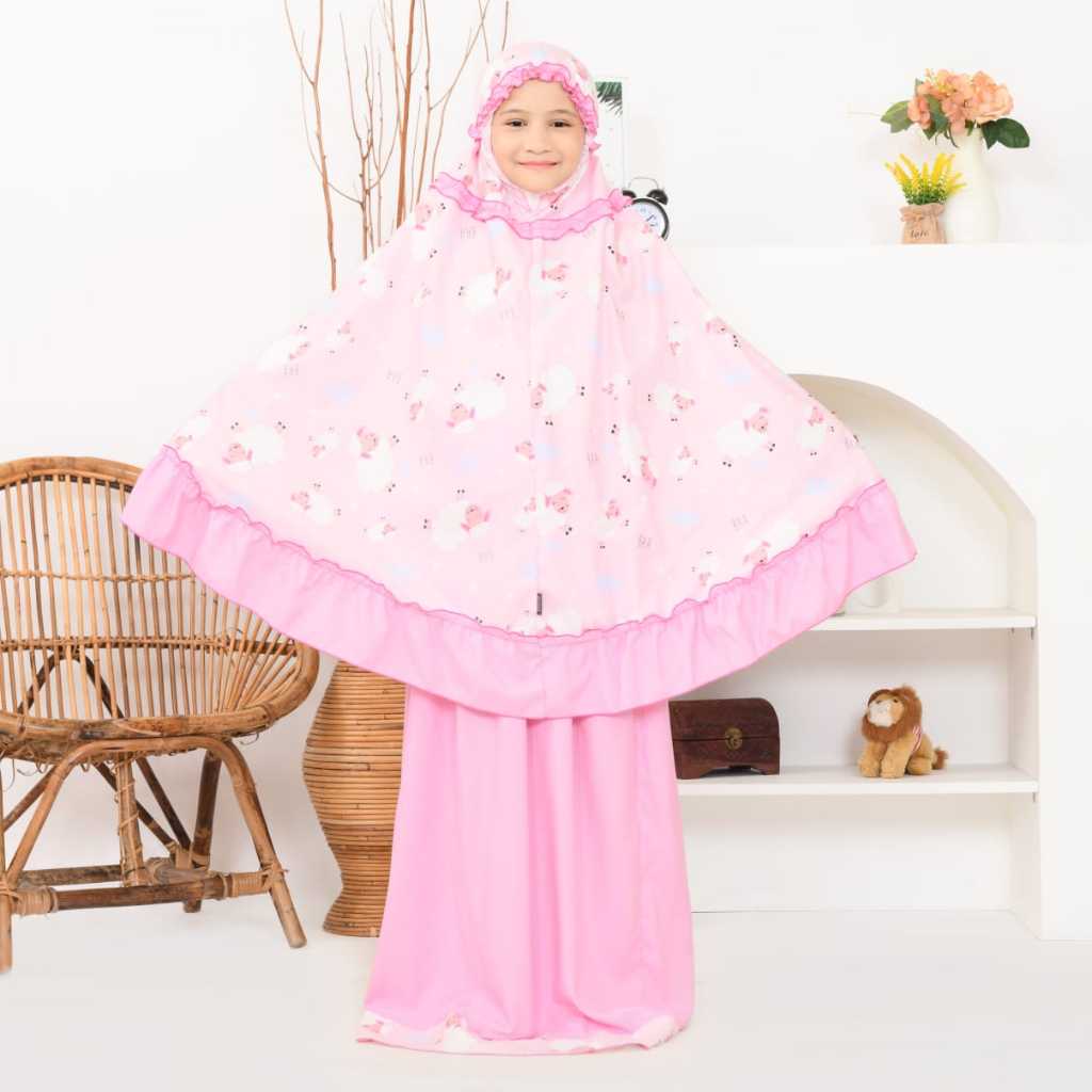 Mukena Anak SHEEP PINK ( TAS SEJADAH) Mukena Anak Kecil Kado Anak Perempuan Mukena Anak 2 Tahun Muke