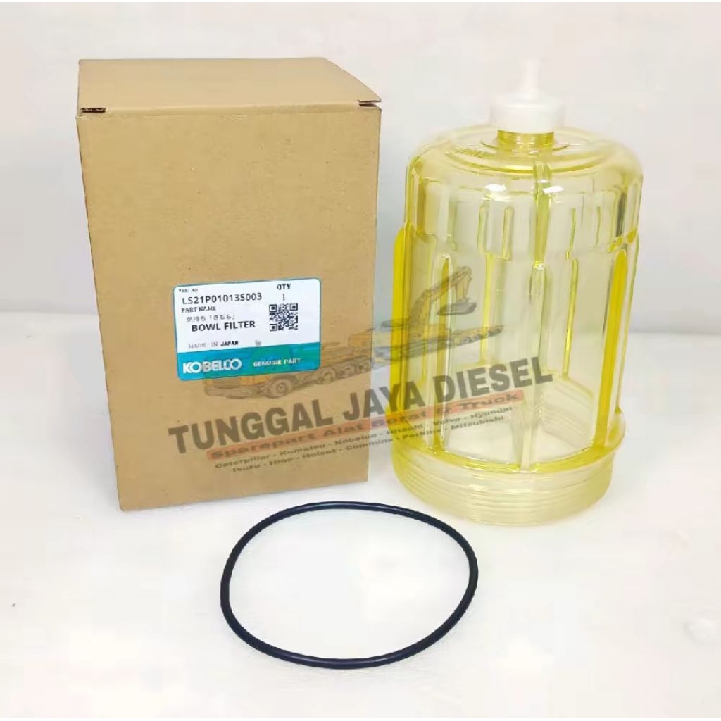 Bowl Filter Kobelco SK200-8 Cover Tutup Fuel Filter Separator Gelas Racor SK200-8