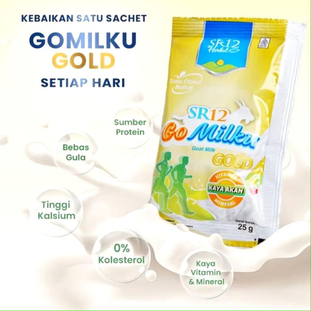 

GOMILKU SACHET - GOMILKU SR12 SACHET - SUSU KAMBING ETAWA SACHET SR12