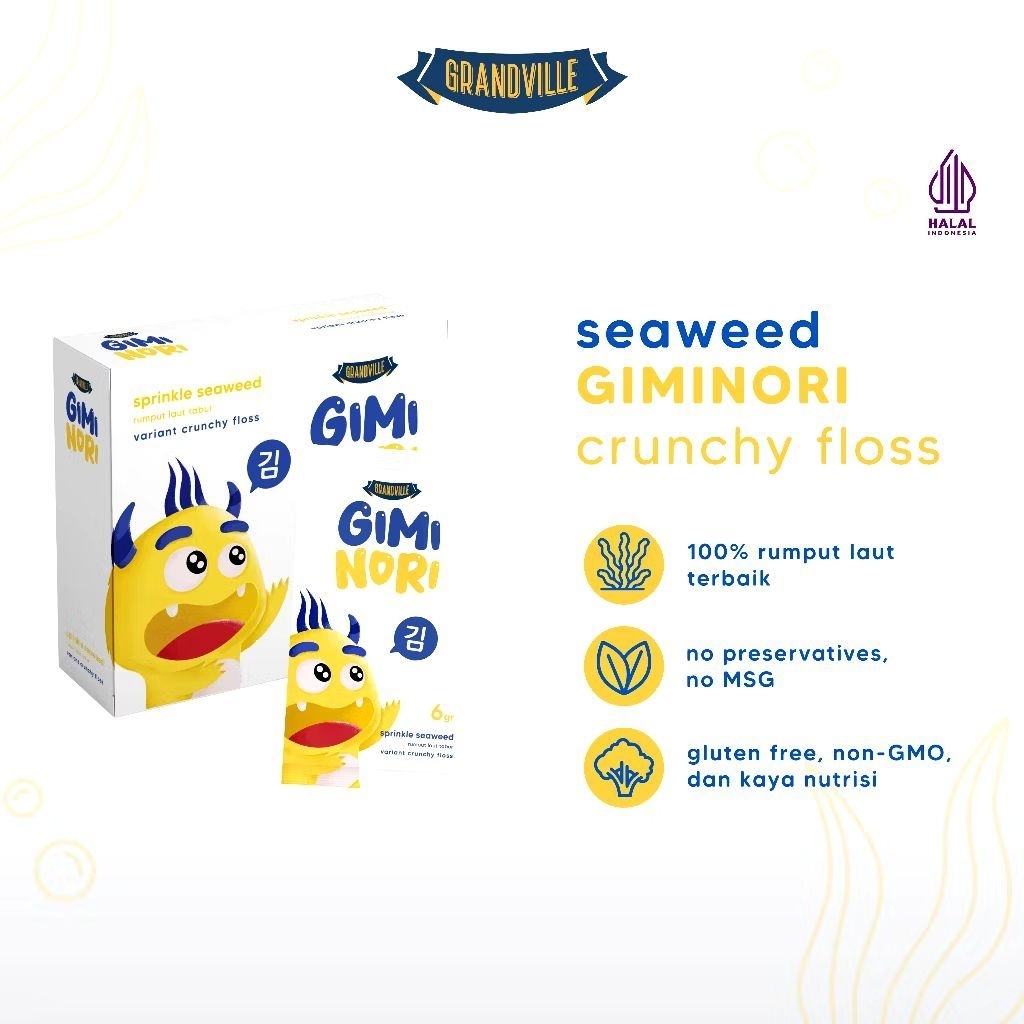 

Grandville Gimi Nori Rumput Laut Tabur Crunchy Floss Single Pack (8 Sachet)