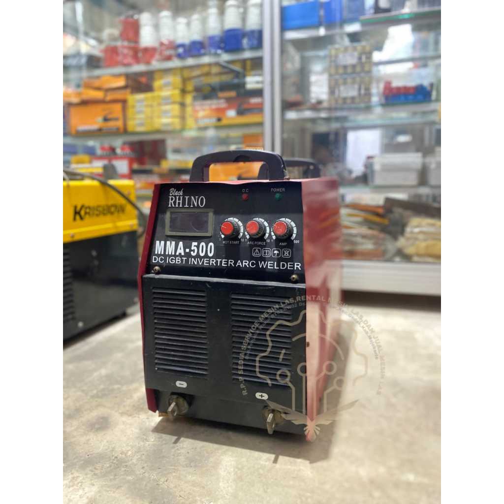 MESIN LAS BEKAS MMA 500A RHINO MESIN LAS RHINO BEKAS SMAW STIK 3 PHASE LAS LISTRIK INVERTER