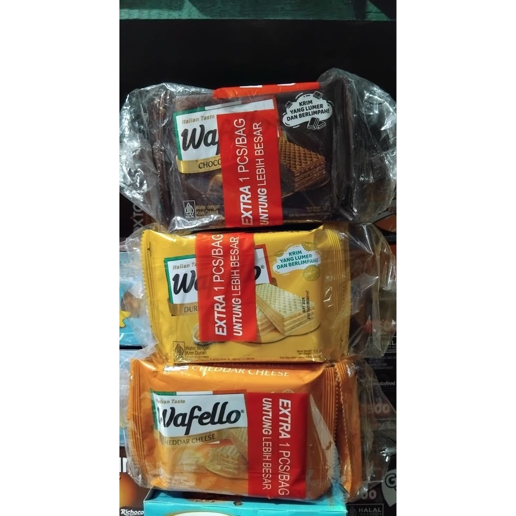 

Wafer Wafello Aneka Rasa 38gr (isi 10+1)