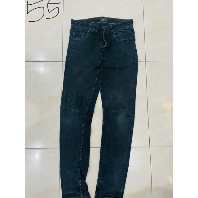 preloved jeans hitam pria triple 3 ori