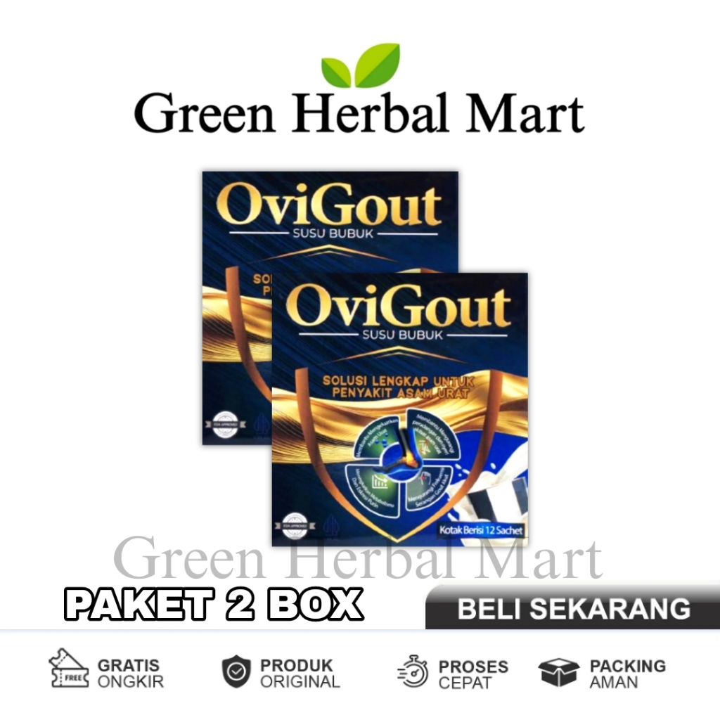 

2 Box Ovigout Susu Obat Asam Urat Nyeri Tulang Sendi Kolesterol Darah Tinggi Original Asli