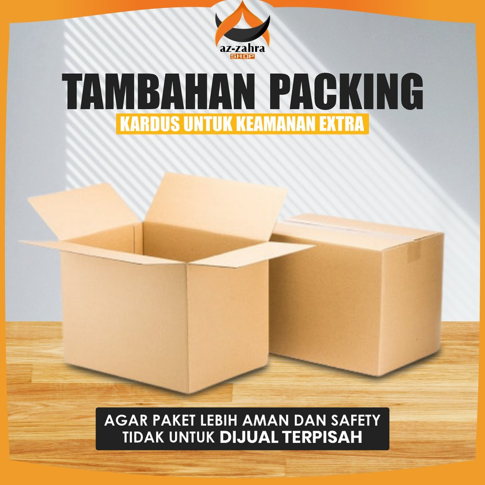 

Kardus Packingan Tambahan Packing Agar Paket Lebih Aman dan Safety Az Zahra Shop