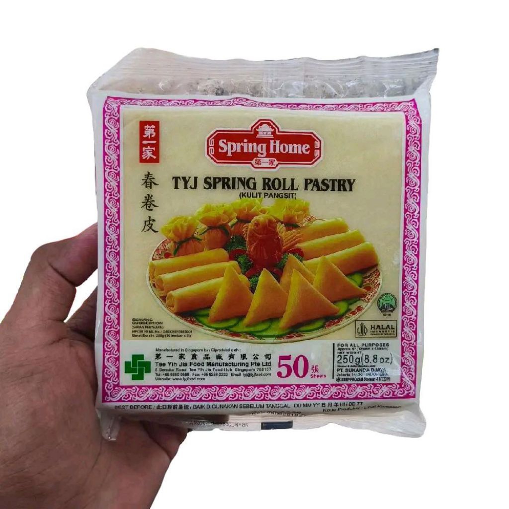 

spring home Tyj spring roll pastry kulit pangsit isi 50 sheet