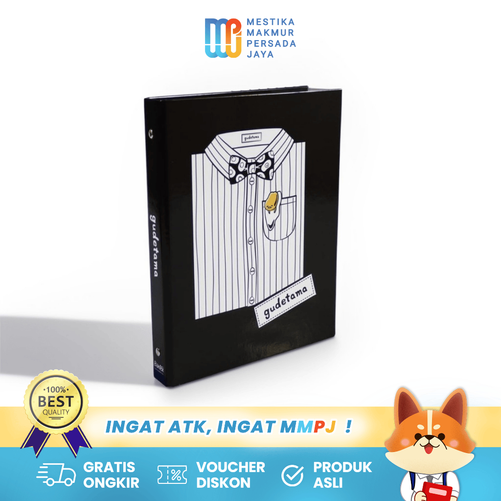 

Bantex Binder A5 20 Ring / Notebook Buku Catatan Kuliah - Motif Gudetama