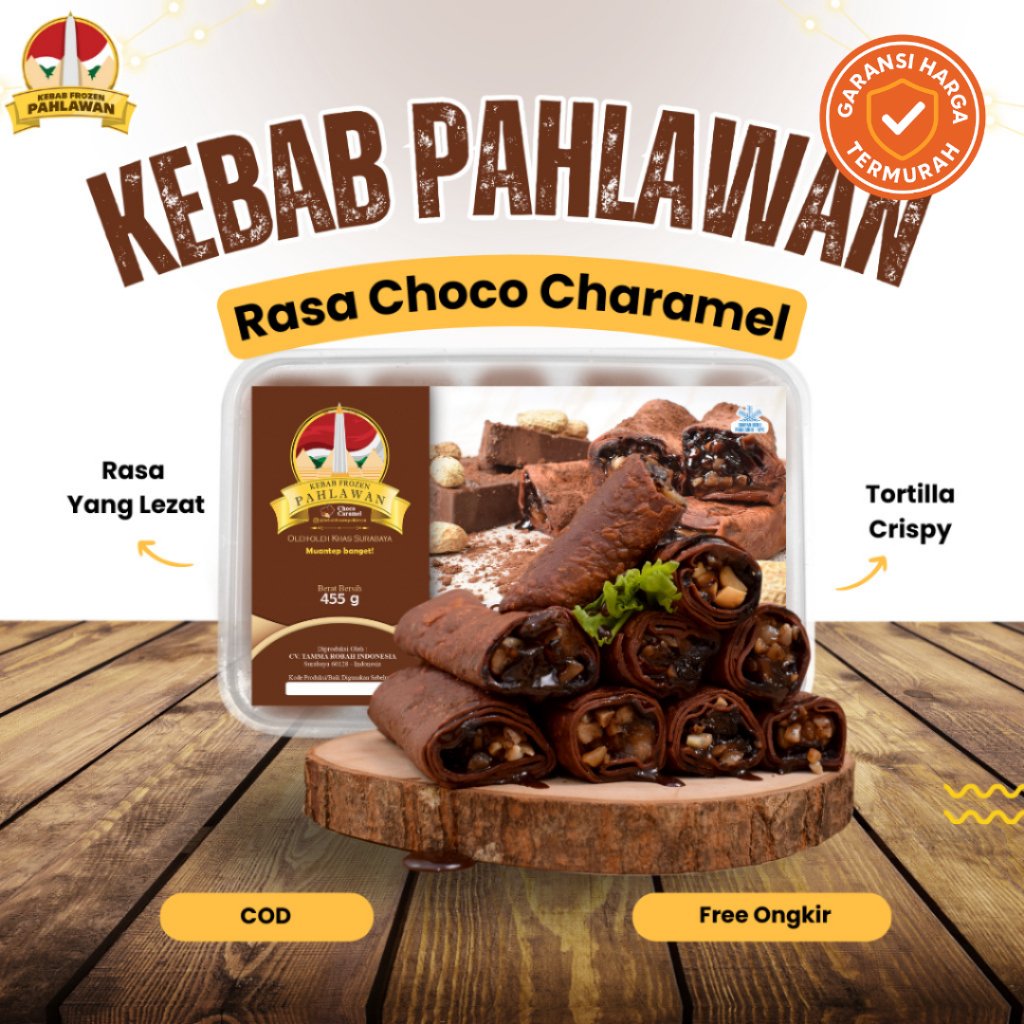 

Pahlawan Kebab Frozen Coklat Lumer CHOCO Isi 10 Pcs