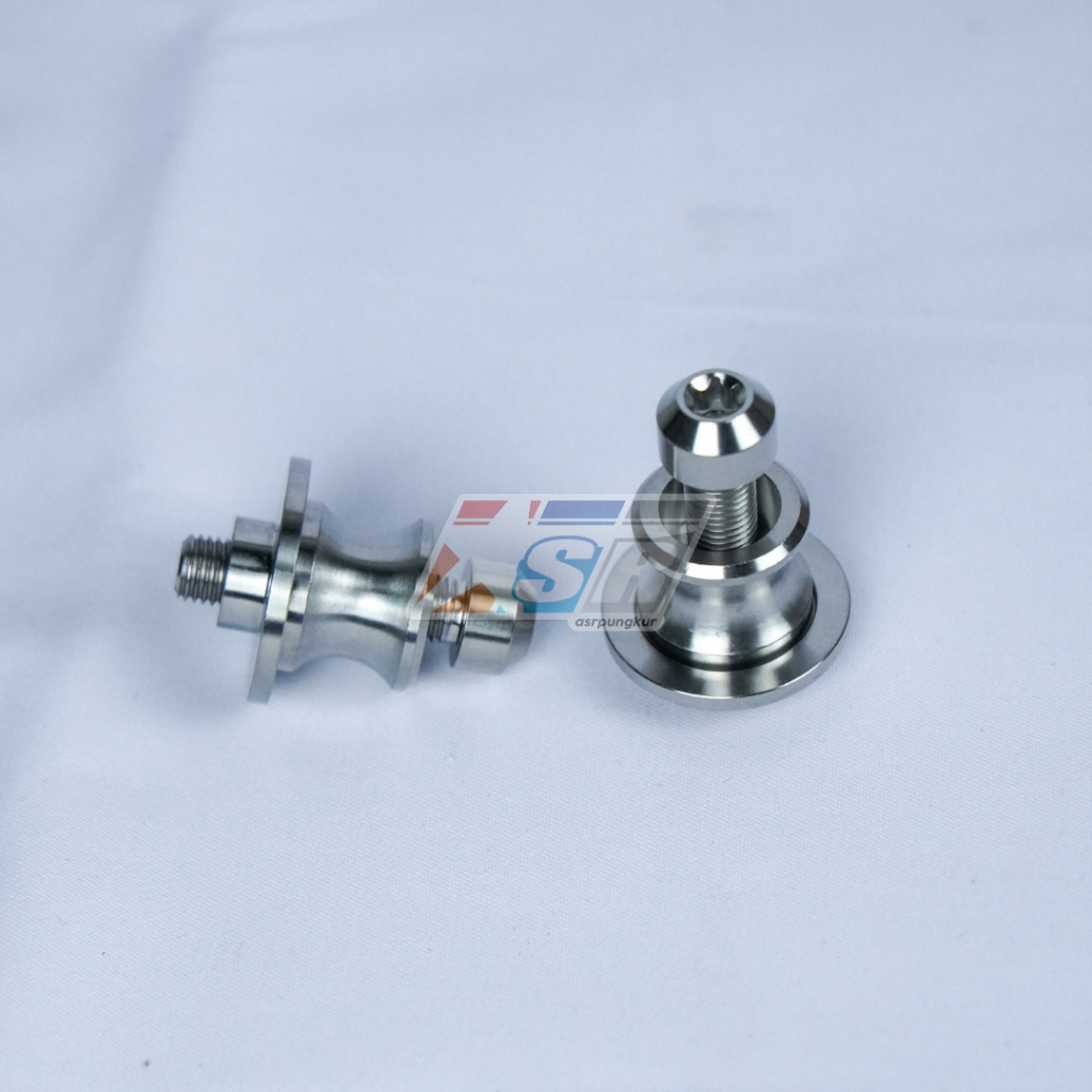 Jalu Paddock Titanium GR5 1 pasang segala motor ukuran M8 dan M10 ZX25R Ninja ER6N Z800 Z900 pedok