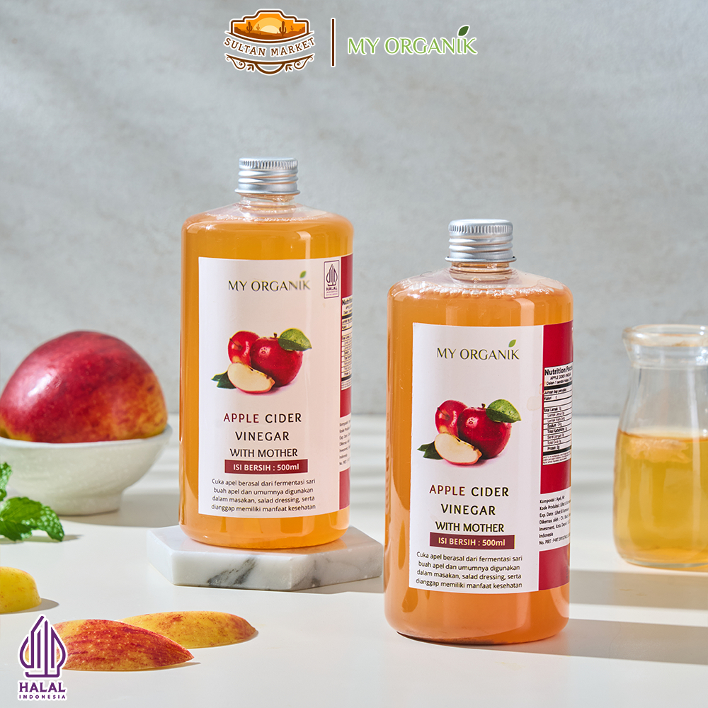 

My Organik Cuka Apel With Mother 500ml x2 Ori – Apple Cider Vinegar Premium untuk Diet & Kesehatan