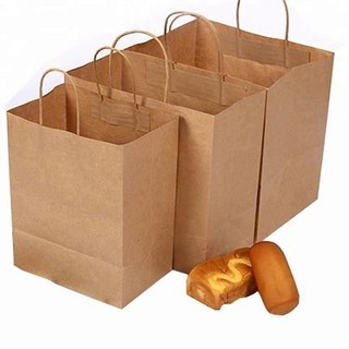 

100 PCS Paperbag Foodbag lunch box 24x12x28cm Tali kertas paper box ricebox bento