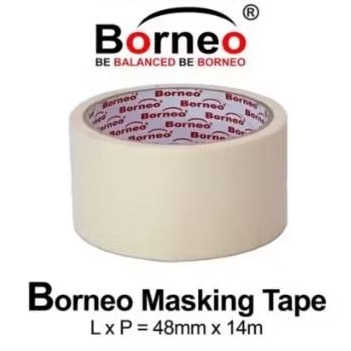 

BORNEO MASKING TAPE/LAKBAN KERTAS 48MMx14M