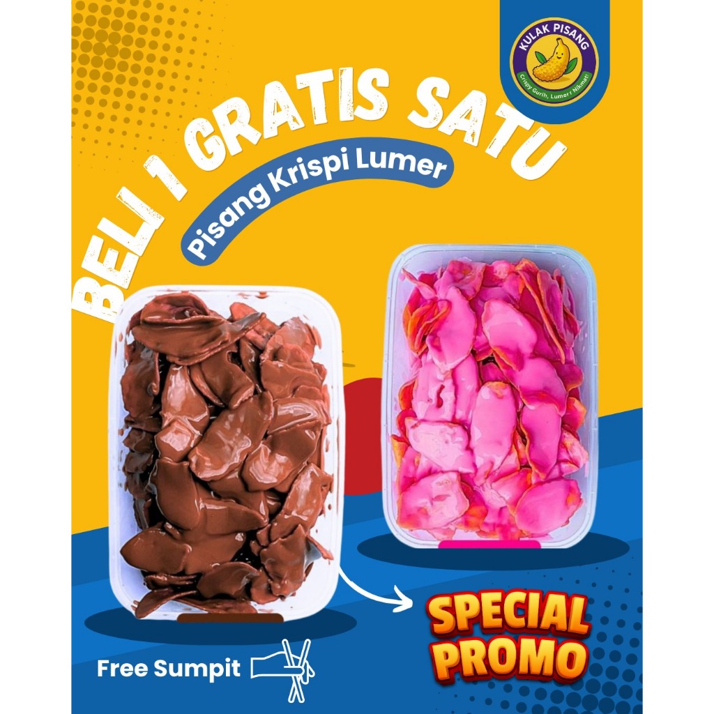 

KRIPIK PISANG COKLAT STRAWBERRY LUMER PAKET BUNDLING BELI 1 GRATIS 1