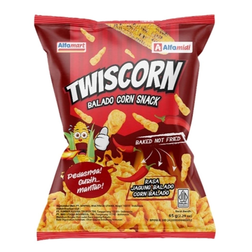 

Alfamart Twiscorn Snack Jagung Bakar 65 g