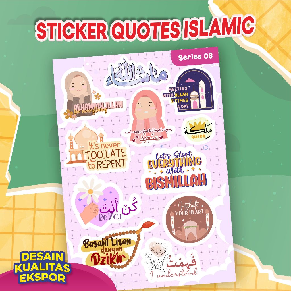 

Ghif Sticker Quotes Islamic | Affirmation Words Kata Afrimasi Mimpi Strong Proud Enough The best Senyum | Aesthetic Sticker Estetik Stiker HP | Series 08